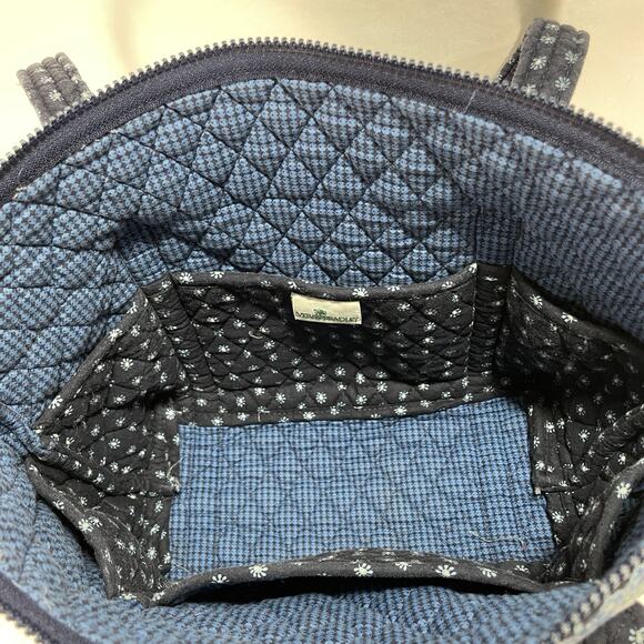 Vera Bradley Medium Paddy Tote Purse Seaport Navy Paisley Vintage - Picture 6 of 7